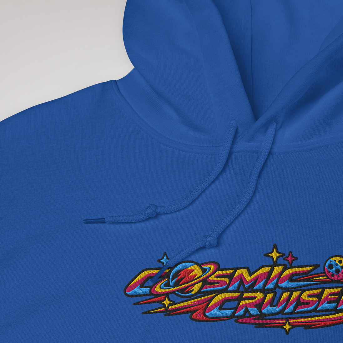 Cosmic Cruiser Hoodie Vibrant – Farbe Royalblau – Ansicht 4