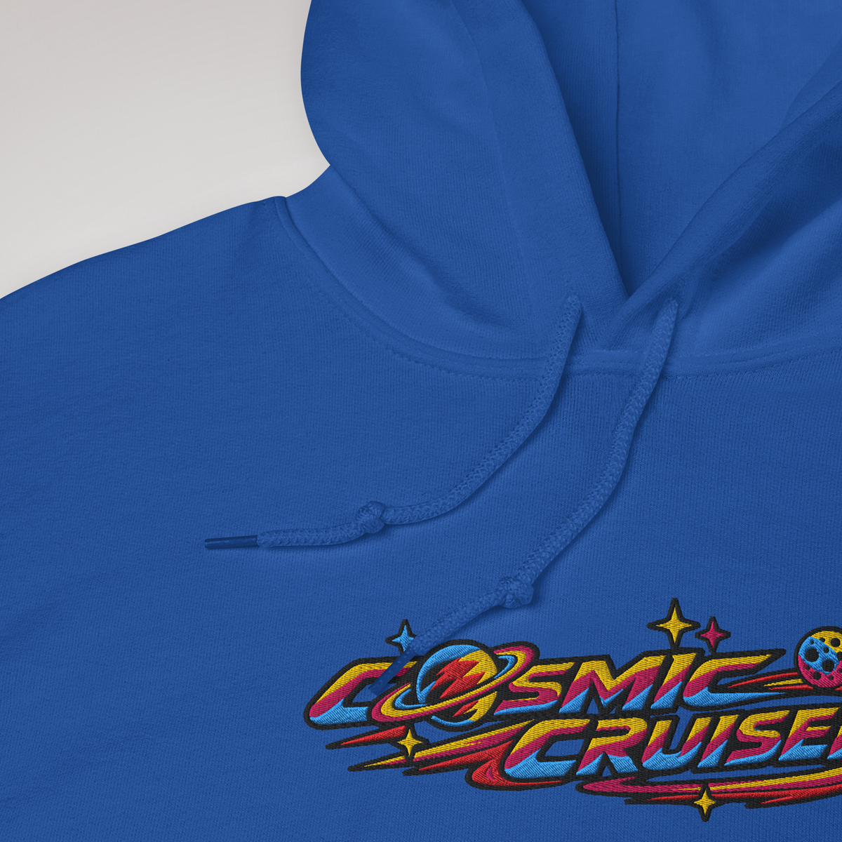 Cosmic Cruiser Hoodie Vibrant – Farbe Royalblau – Ansicht 4