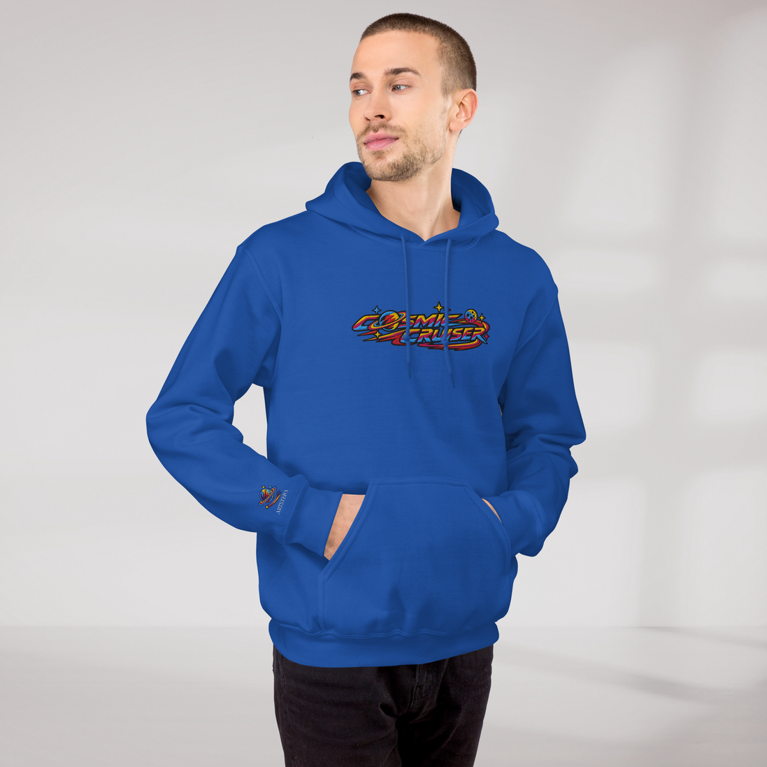 Cosmic Cruiser Hoodie Vibrant – Farbe Royalblau – Ansicht 8