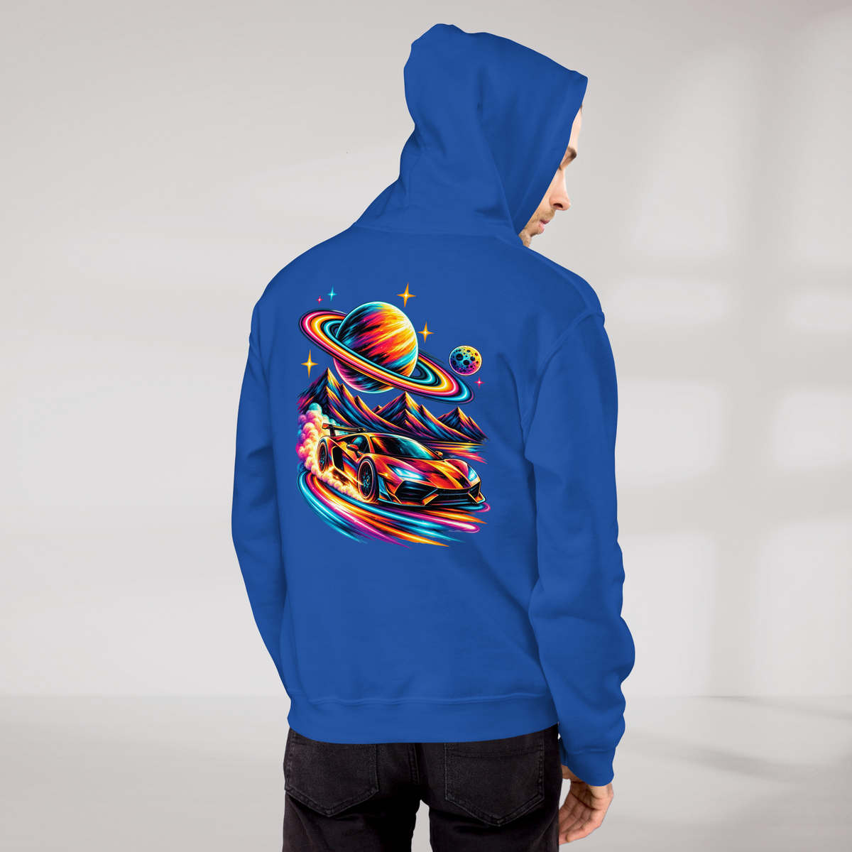Cosmic Cruiser Hoodie Vibrant – Farbe Royalblau – Ansicht 9