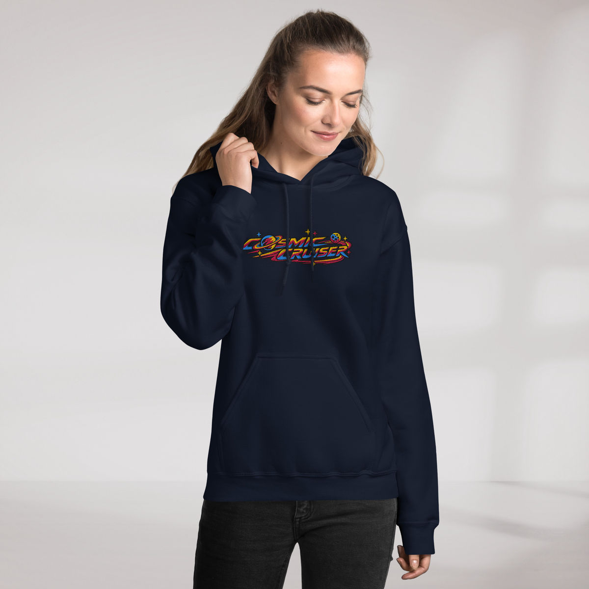 Cosmic Cruiser Hoodie Vibrant – Farbe Navy – Ansicht 10