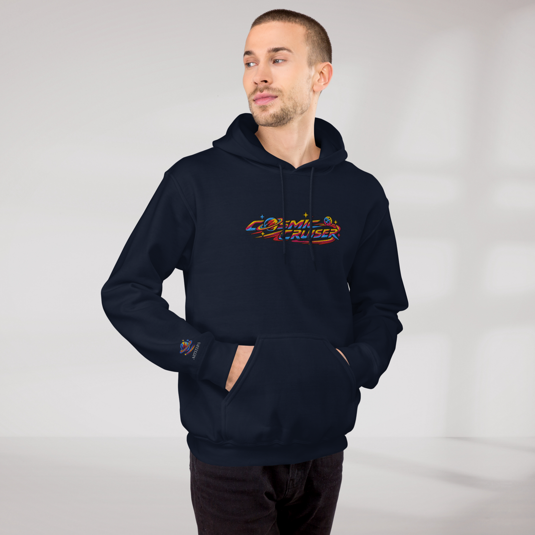 Cosmic Cruiser Hoodie Vibrant – Farbe Navy – Ansicht 7