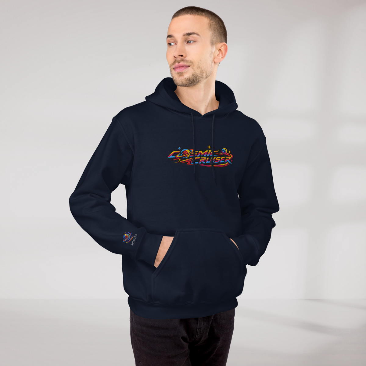 Cosmic Cruiser Hoodie Vibrant – Farbe Navy – Ansicht 7