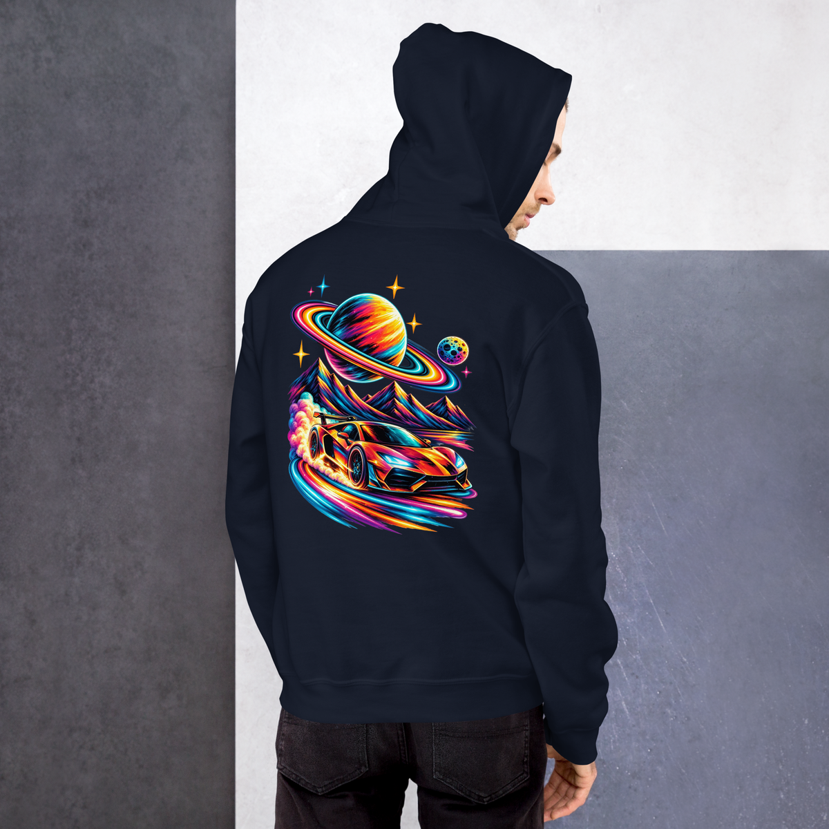 Cosmic Cruiser Hoodie Vibrant – Farbe Navy – Ansicht 8