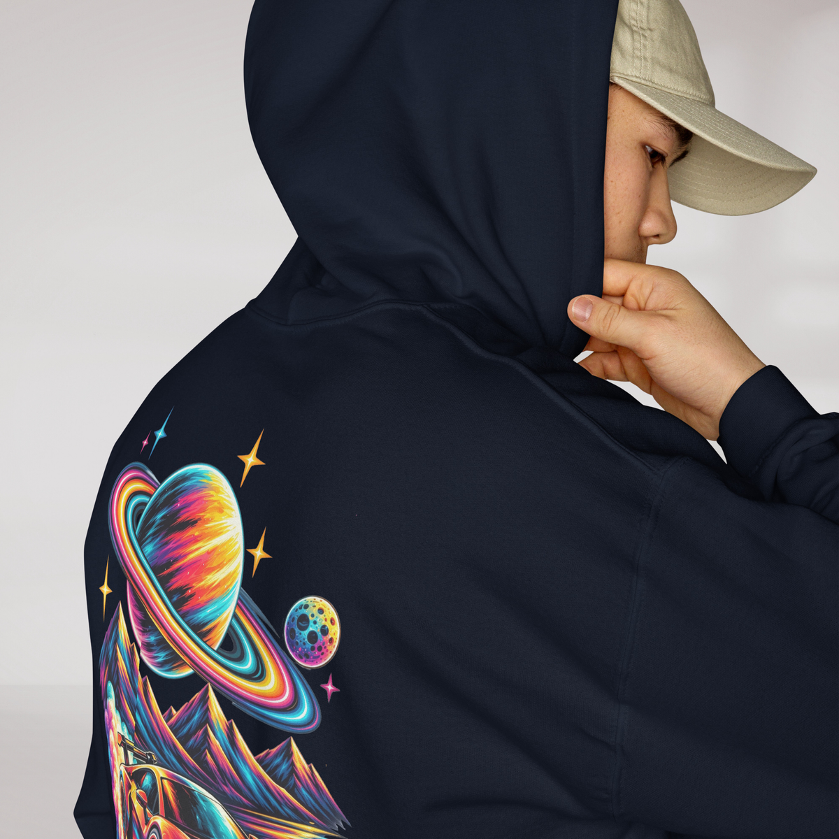 Cosmic Cruiser Hoodie Vibrant – Farbe Navy – Ansicht 9