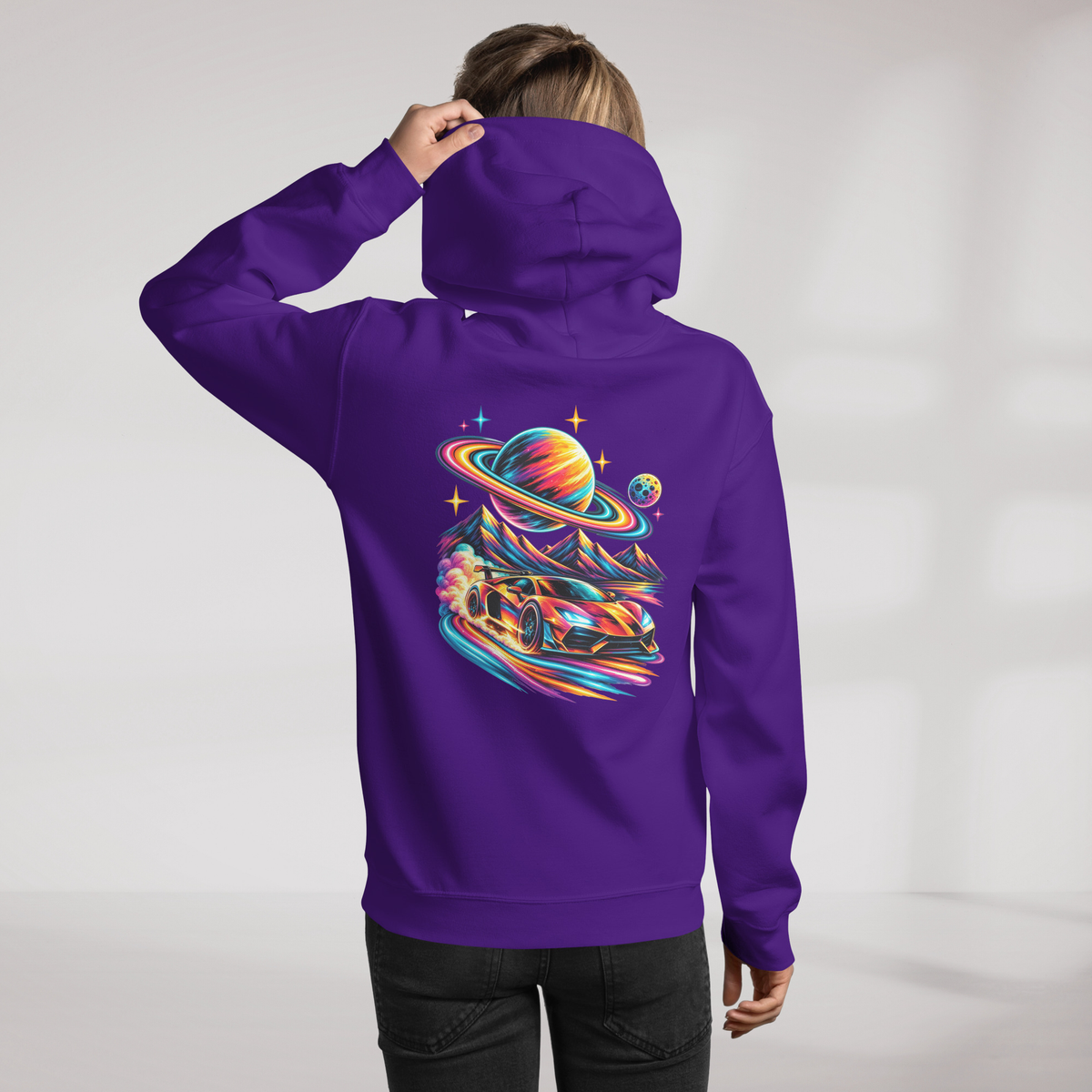 Cosmic Cruiser Hoodie Vibrant – Farbe Lila – Ansicht 11