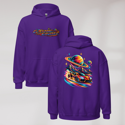 Cosmic Cruiser Hoodie Vibrant – Farbe Lila – Ansicht 1