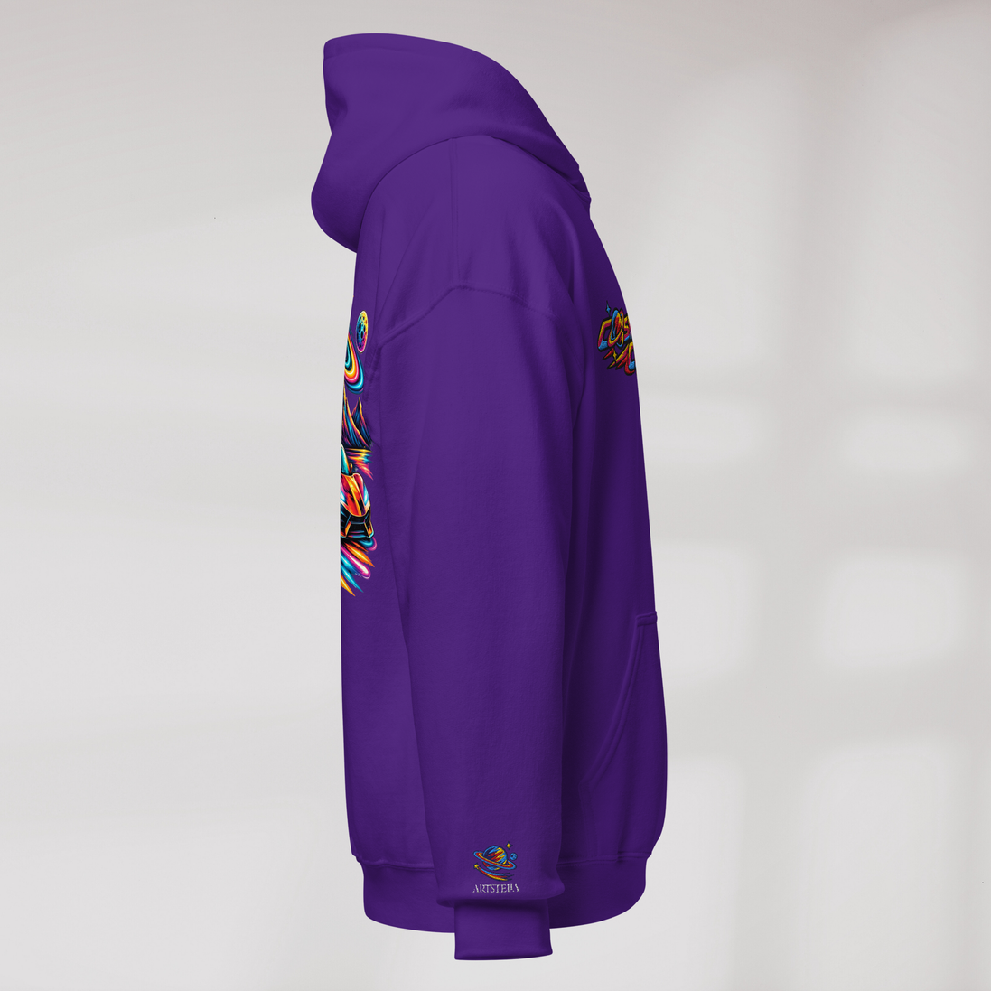 Cosmic Cruiser Hoodie Vibrant – Farbe Lila – Ansicht 2