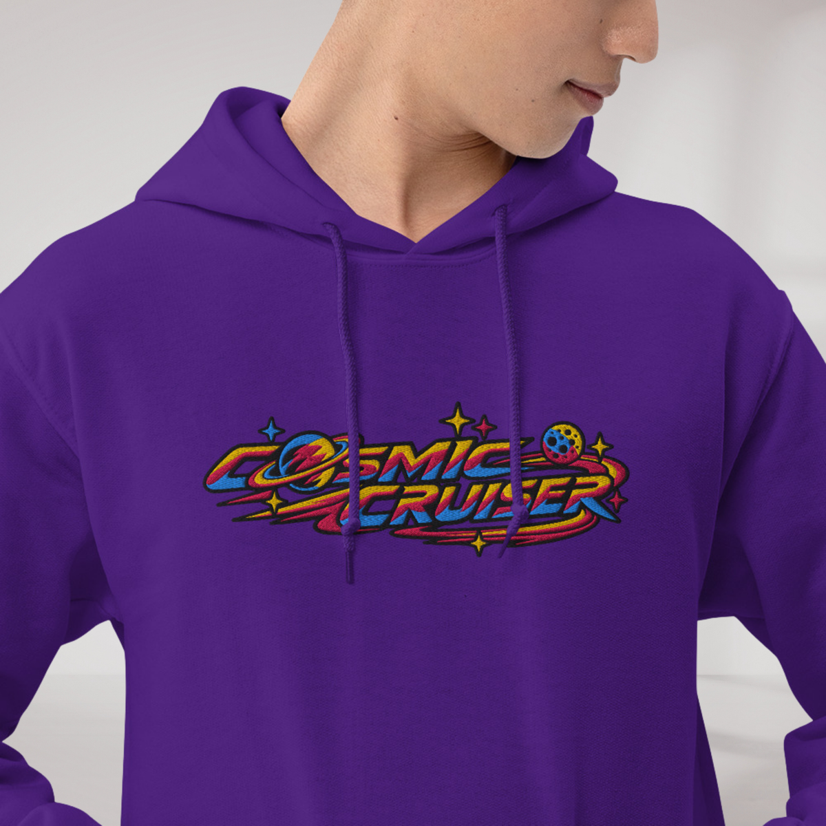 Cosmic Cruiser Hoodie Vibrant – Farbe Lila – Ansicht 4