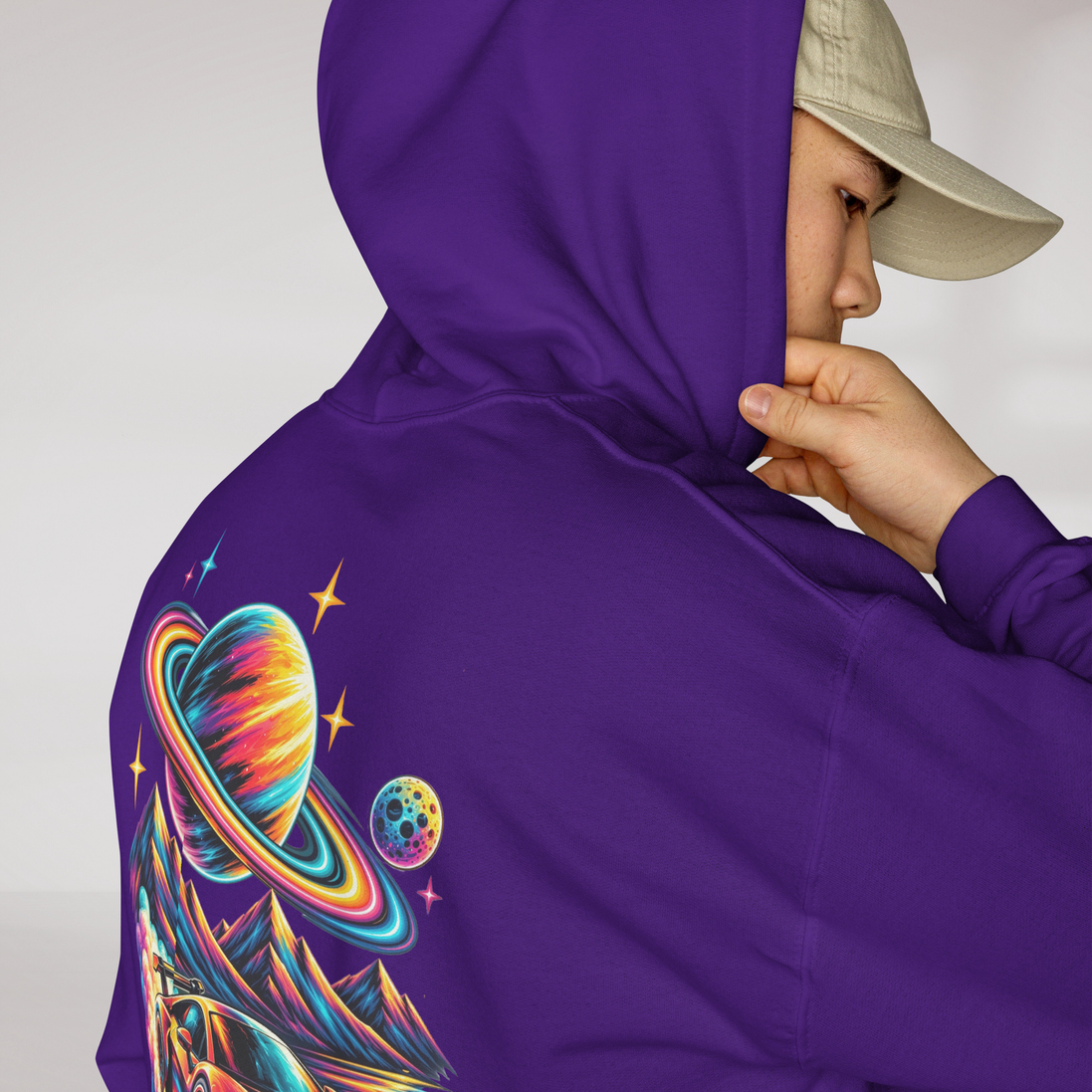 Cosmic Cruiser Hoodie Vibrant – Farbe Lila – Ansicht 5