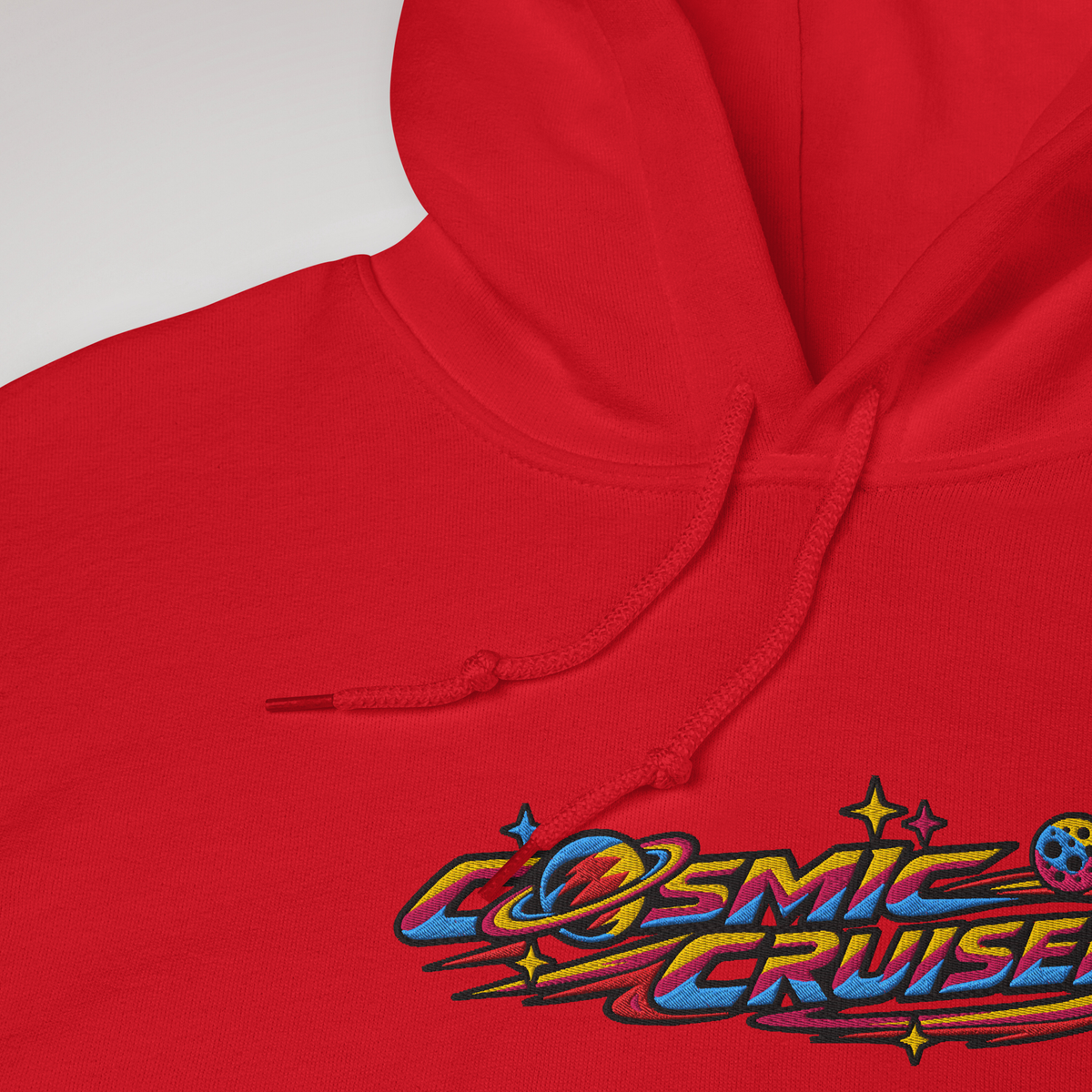 Cosmic Cruiser Hoodie Vibrant – Farbe Rot – Ansicht 4