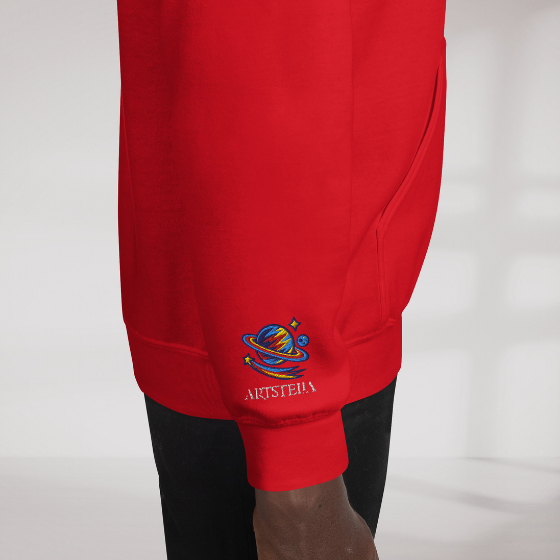 Cosmic Cruiser Hoodie Vibrant – Farbe Rot – Ansicht 6