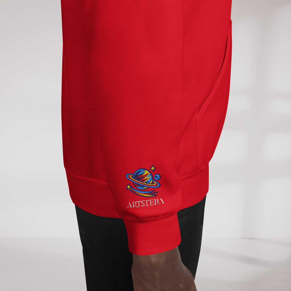 Cosmic Cruiser Hoodie Vibrant – Farbe Rot – Ansicht 6