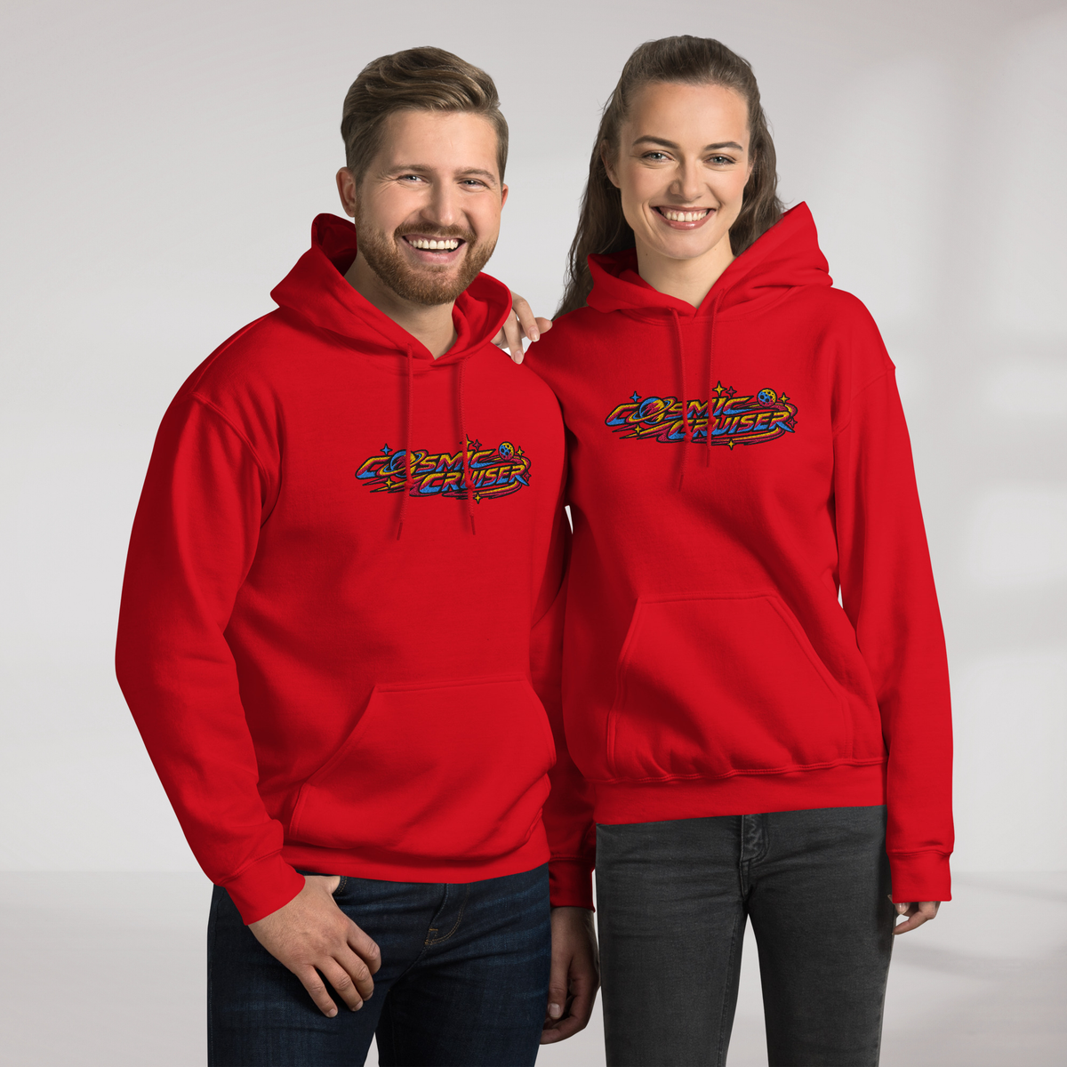 Cosmic Cruiser Hoodie Vibrant – Farbe Rot – Ansicht 7
