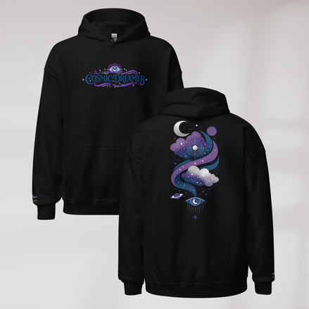 Cosmic Dreamer Hoodie Mystisch – Farbe Schwarz – Ansicht 1