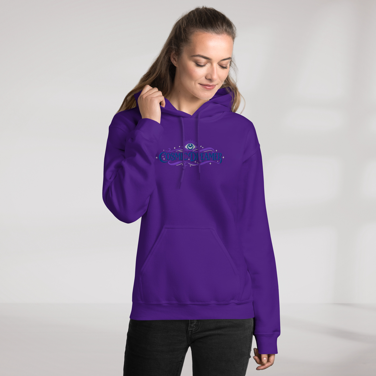 Cosmic Dreamer Hoodie Mystisch – Farbe Lila – Ansicht 10