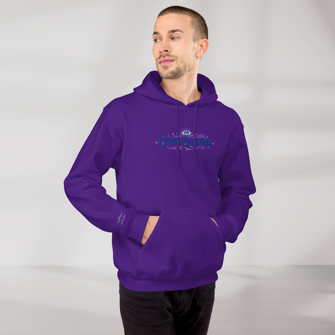 Cosmic Dreamer Hoodie Mystisch – Farbe Lila – Ansicht 8