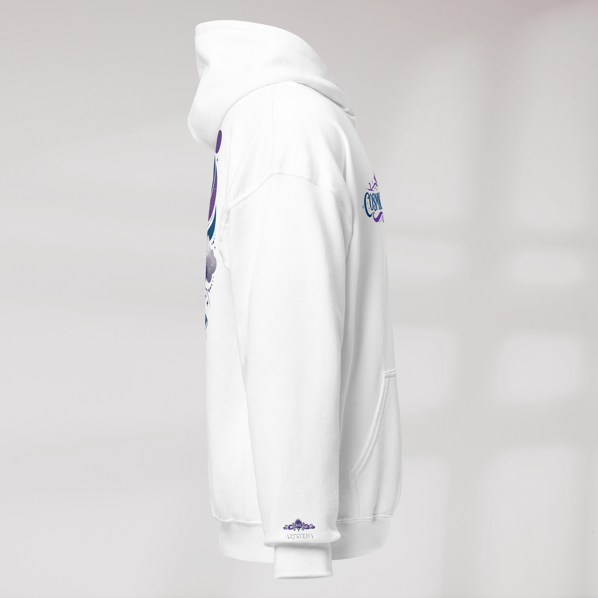 Cosmic Dreamer Hoodie Mystisch – Farbe Weiß – Ansicht 2