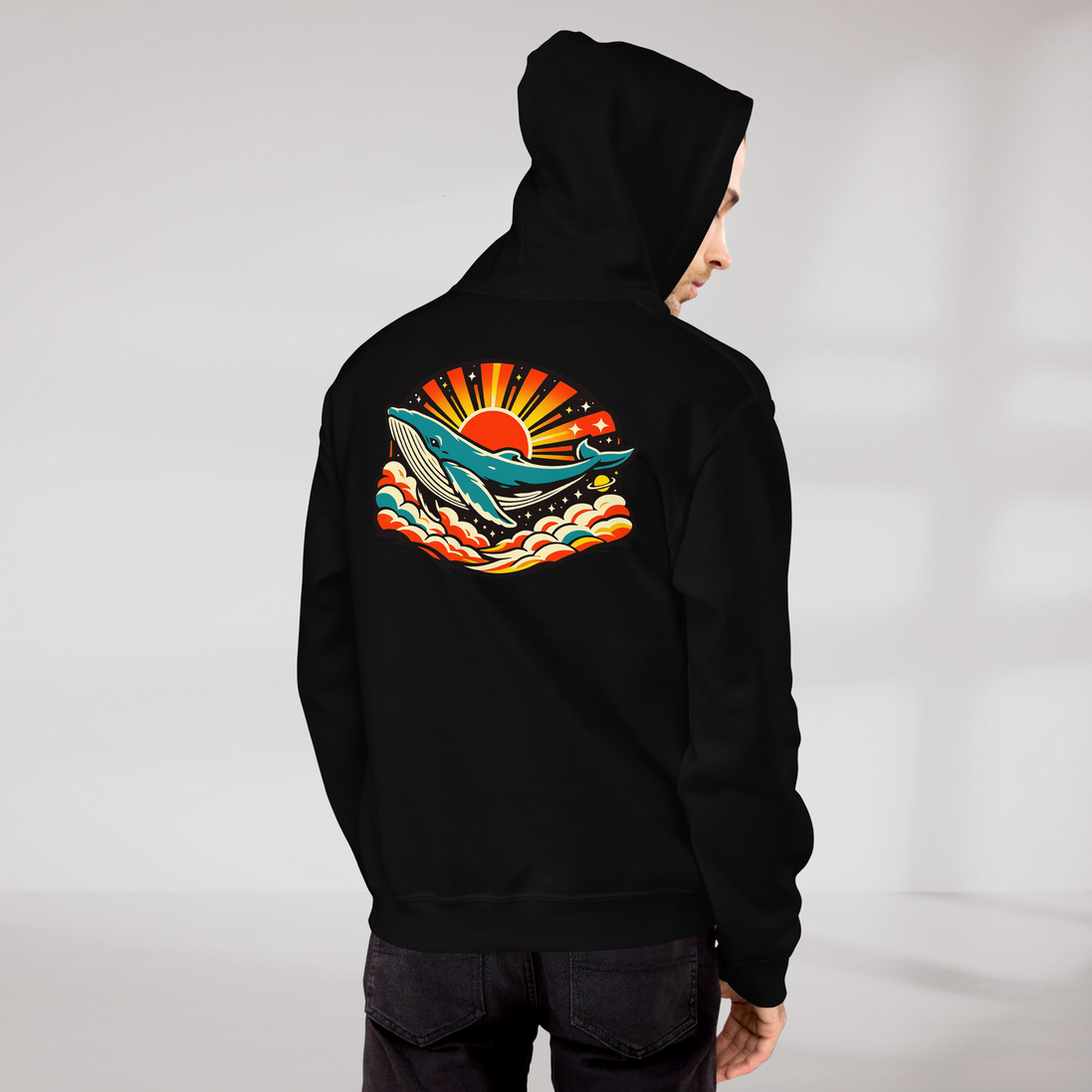 Cosmic Dreamer Hoodie Retro – Farbe Schwarz – Ansicht 11