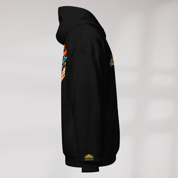 Cosmic Dreamer Hoodie Retro – Farbe Schwarz – Ansicht 2