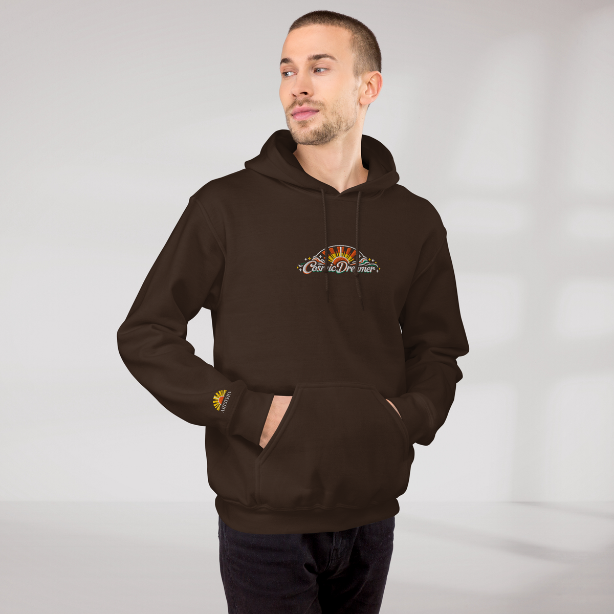 Cosmic Dreamer Hoodie Retro – Farbe Dunkle Schokolade – Ansicht 8