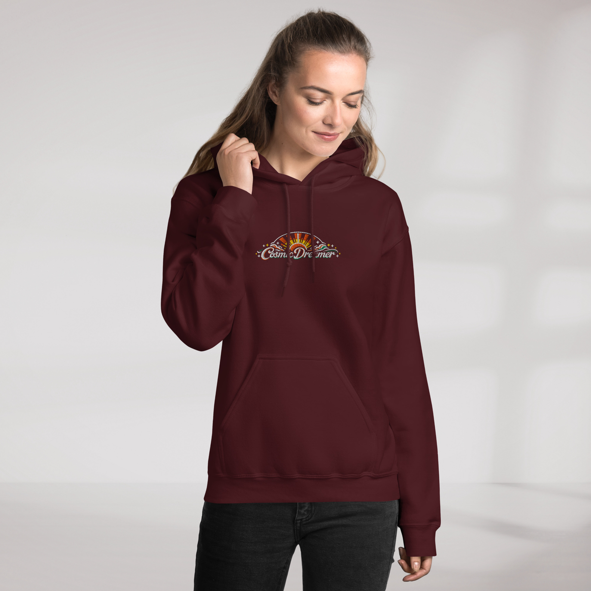 Cosmic Dreamer Hoodie Retro – Farbe Kastanienbraun – Ansicht 10
