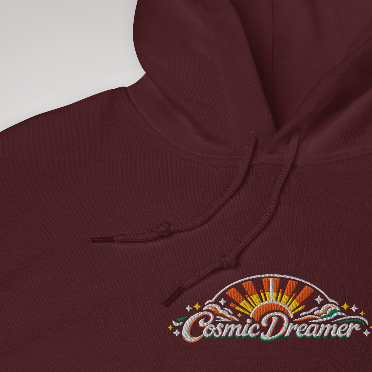 Cosmic Dreamer Hoodie Retro – Farbe Kastanienbraun – Ansicht 3