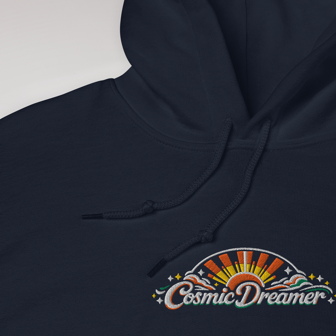 Cosmic Dreamer Hoodie Retro – Farbe Navy – Ansicht 3