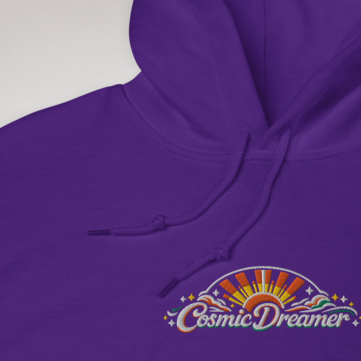 Cosmic Dreamer Hoodie Retro – Farbe Lila – Ansicht 3