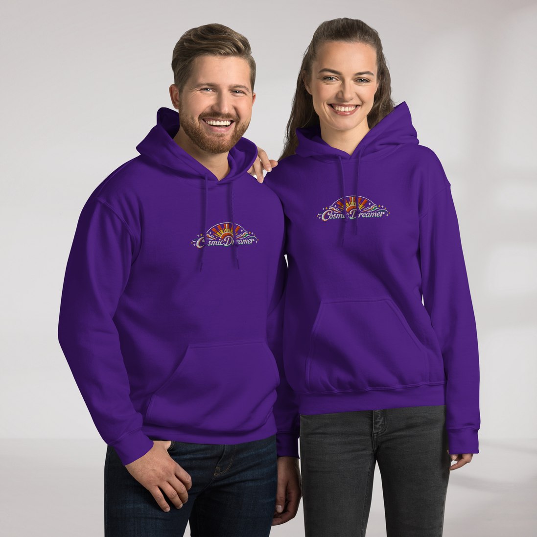 Cosmic Dreamer Hoodie Retro – Farbe Lila – Ansicht 7