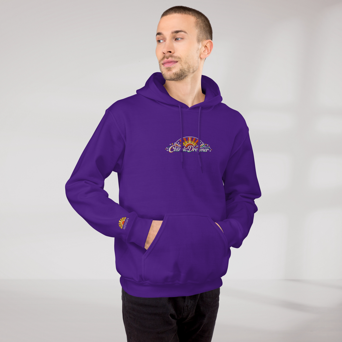 Cosmic Dreamer Hoodie Retro – Farbe Lila – Ansicht 8