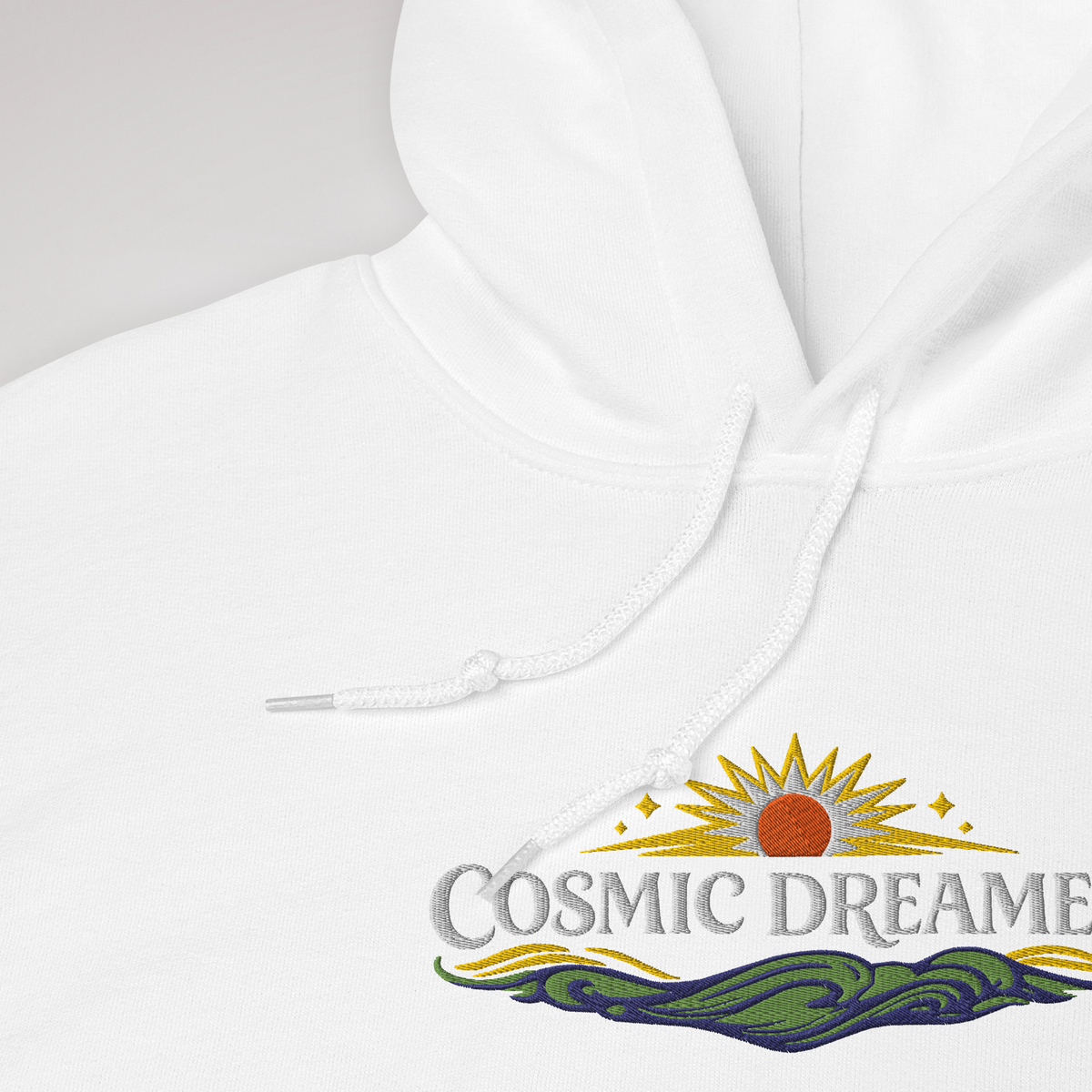 Cosmic Dreamer Hoodie Vibrant Grün ver. – Farbe Weiß – Ansicht 3