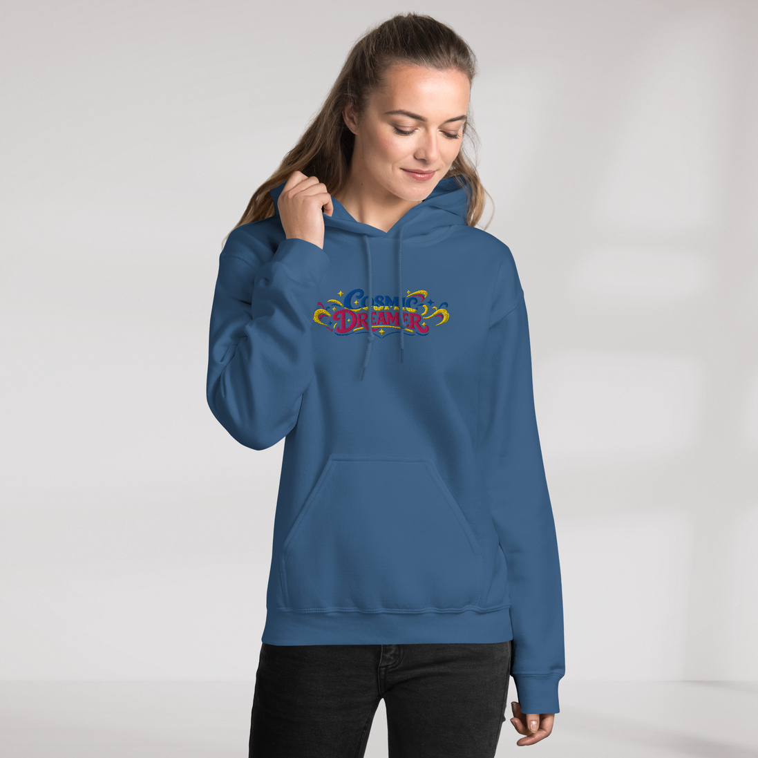 Cosmic Dreamer Hoodie Vibrant – Farbe Indigoblau – Ansicht 10