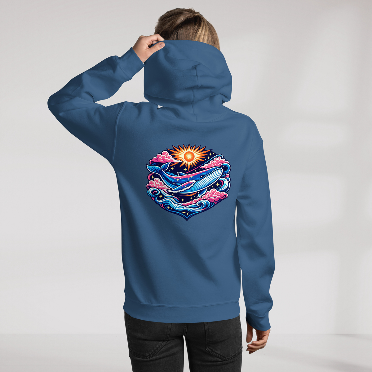 Cosmic Dreamer Hoodie Vibrant – Farbe Indigoblau – Ansicht 11
