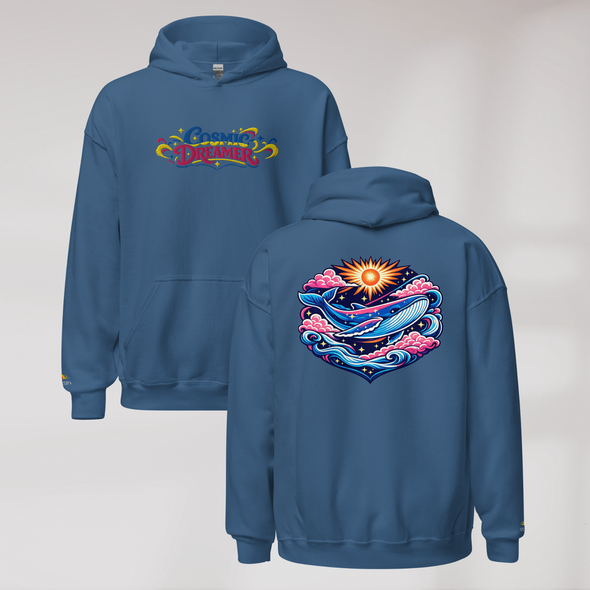 Cosmic Dreamer Hoodie Vibrant – Farbe Indigoblau – Ansicht 1