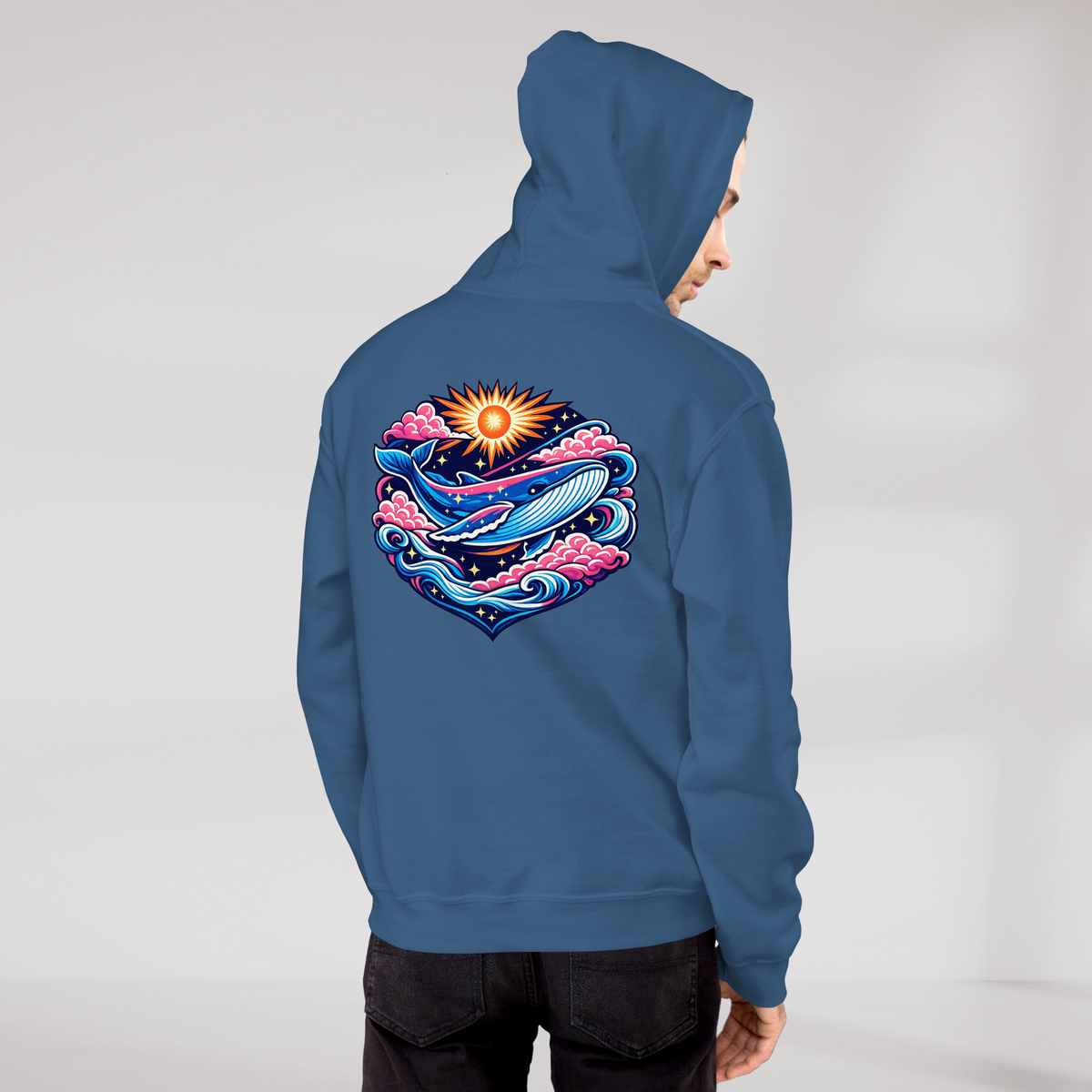 Cosmic Dreamer Hoodie Vibrant – Farbe Indigoblau – Ansicht 9