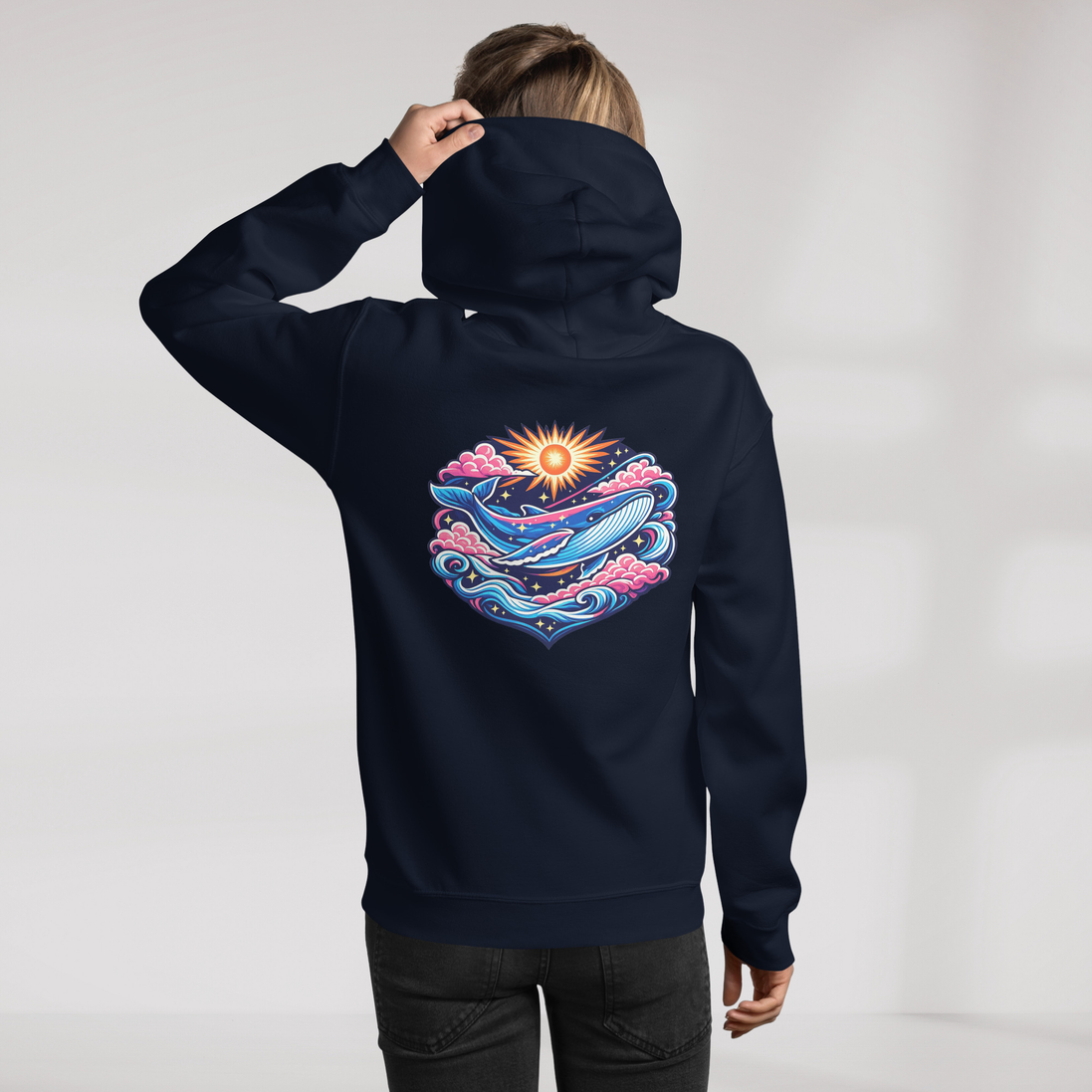 Cosmic Dreamer Hoodie Vibrant – Farbe Navy – Ansicht 11