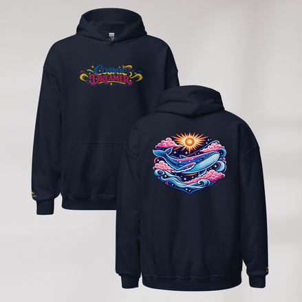 Cosmic Dreamer Hoodie Vibrant – Farbe Navy – Ansicht 1