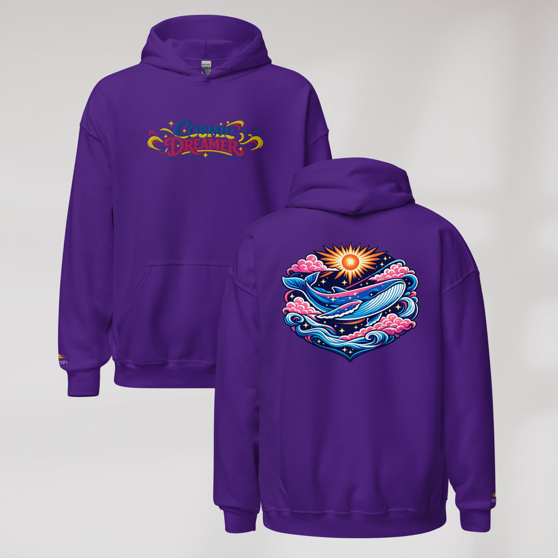 Cosmic Dreamer Hoodie Vibrant – Farbe Lila – Ansicht 1