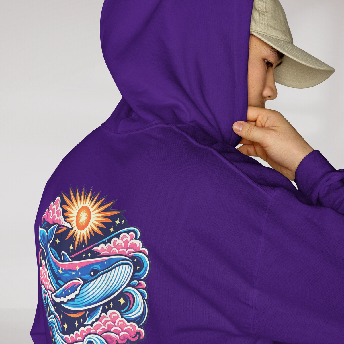 Cosmic Dreamer Hoodie Vibrant – Farbe Lila – Ansicht 4