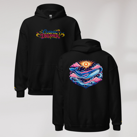 Cosmic Dreamer Hoodie Vibrant – Farbe Schwarz – Ansicht 1