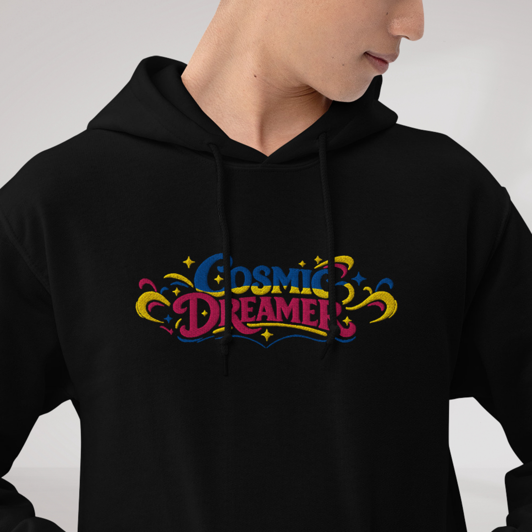 Cosmic Dreamer Hoodie Vibrant – Farbe Schwarz – Ansicht 5