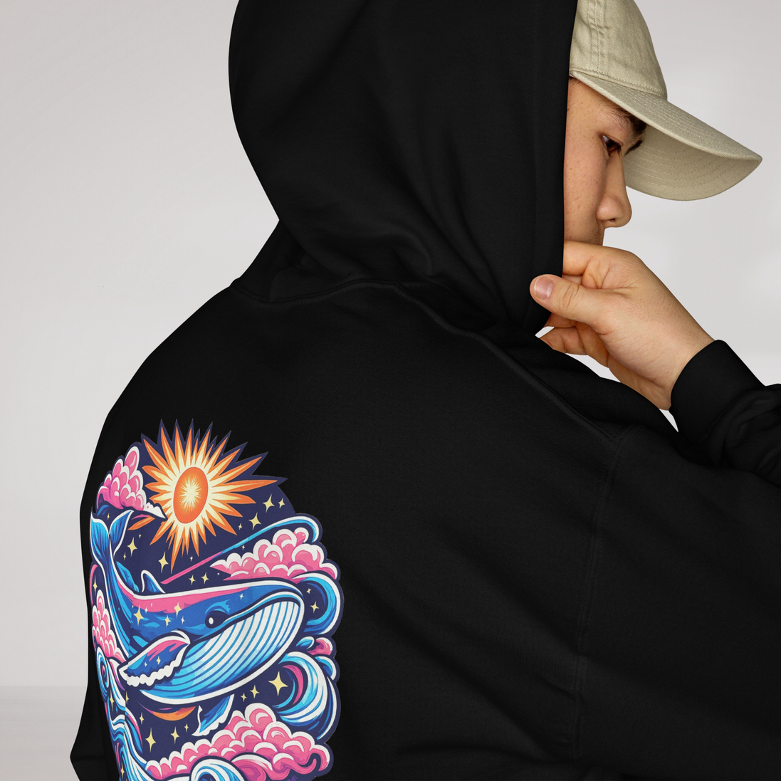 Cosmic Dreamer Hoodie Vibrant – Farbe Schwarz – Ansicht 6
