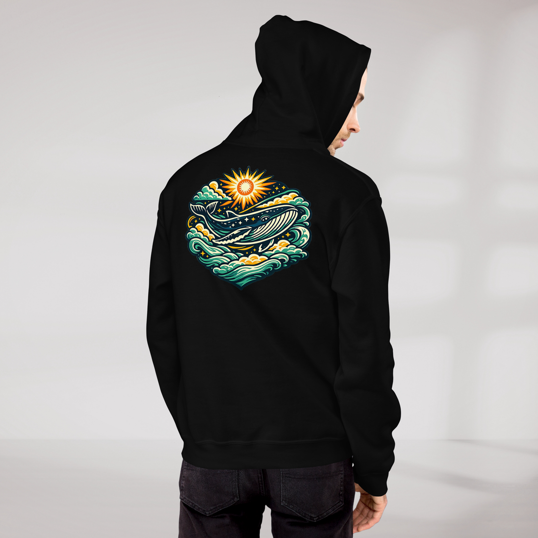 Cosmic Dreamer Hoodie Vibrant Grün ver. – Farbe Schwarz – Ansicht 11