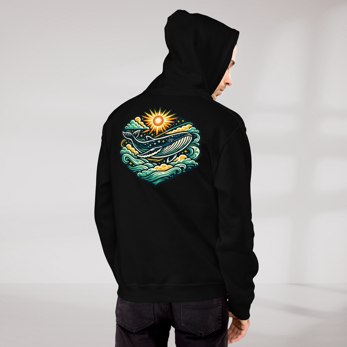 Cosmic Dreamer Hoodie Vibrant Grün ver. – Farbe Schwarz – Ansicht 11
