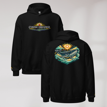 Cosmic Dreamer Hoodie Vibrant Grün ver. – Farbe Schwarz – Ansicht 1