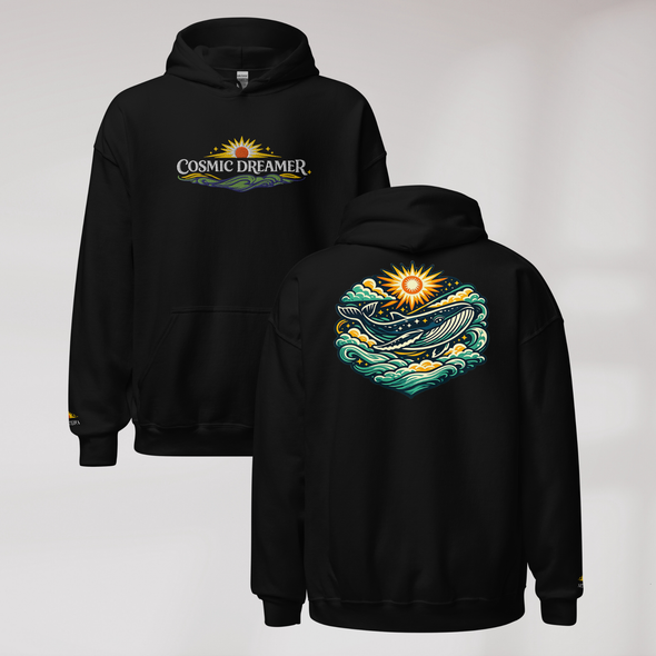 Cosmic Dreamer Hoodie Vibrant Grün ver. – Farbe Schwarz – Ansicht 1