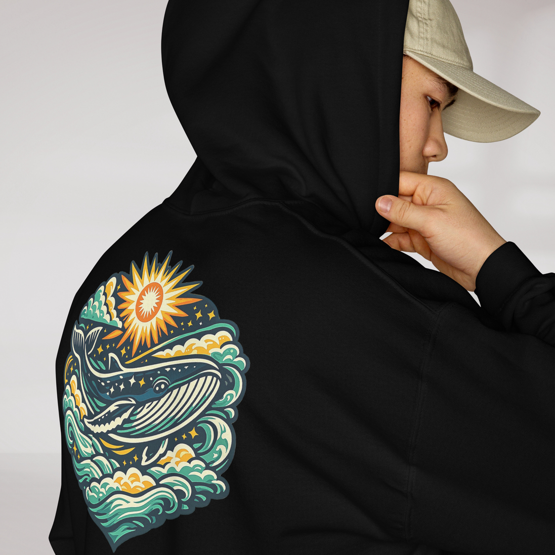 Cosmic Dreamer Hoodie Vibrant Grün ver. – Farbe Schwarz – Ansicht 5