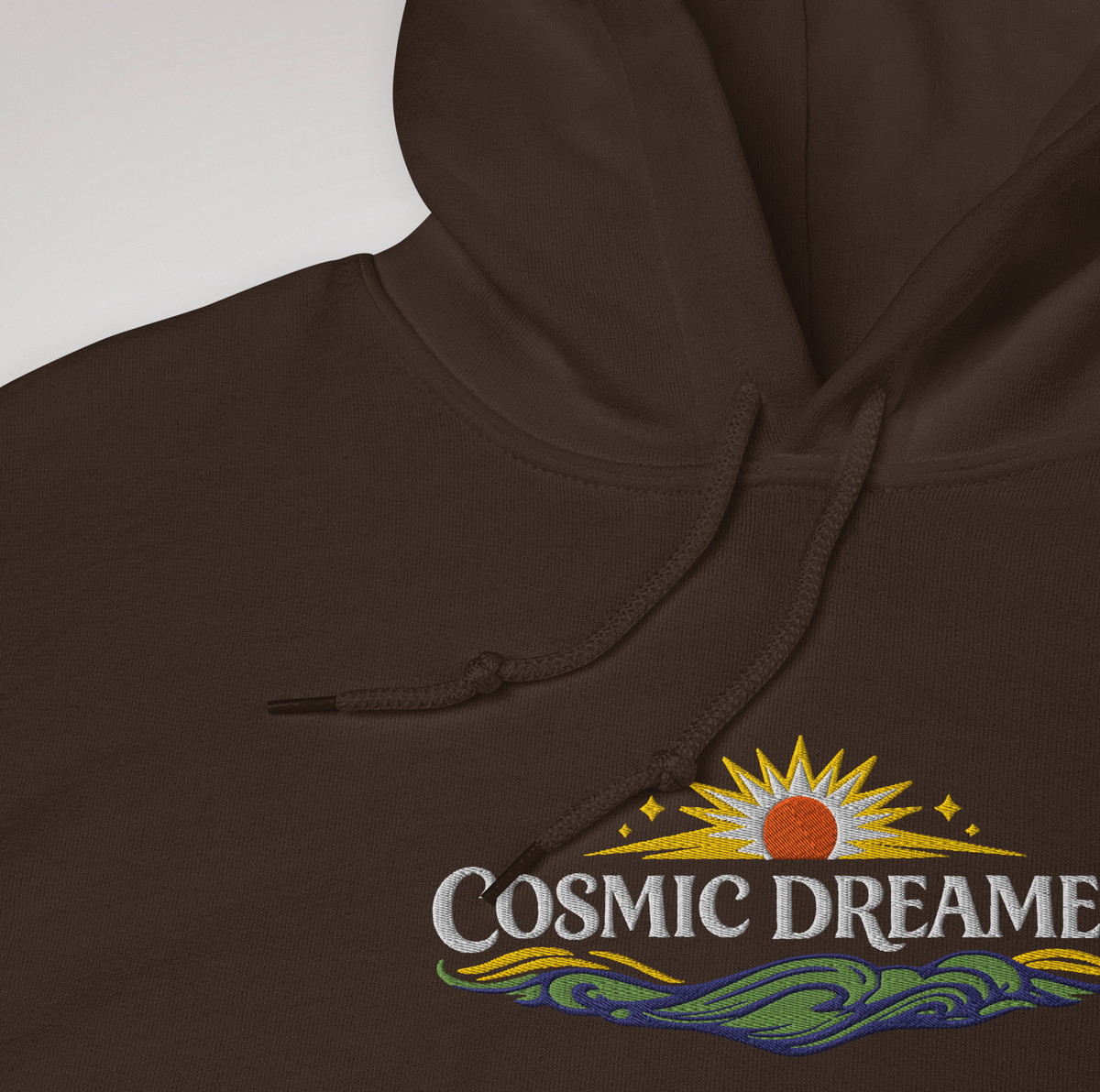 Cosmic Dreamer Hoodie Vibrant Grün ver. – Farbe Dunkle Schokolade – Ansicht 3