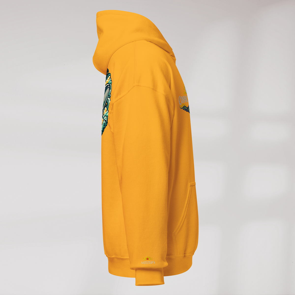 Cosmic Dreamer Hoodie Vibrant Grün ver. – Farbe Gold – Ansicht 2